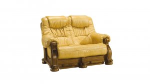 Kožená rustikálna sedačka Cezar I: 2 sedačka pevná