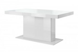 Stôl Quartz 2497GP81 Biely/Biele sklo