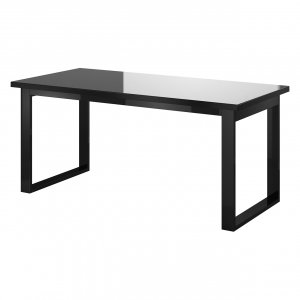 Rozkladacia stôl Helio 92 Čierna - Čierne sklo